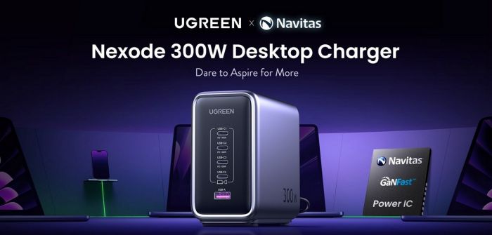 Ugreen und Navitas Semiconductor revolutionieren das Schnellladen mit neuem (Foto: 300 W GaN-Desktop Ladegerät mit 5 Anschlüssen(Ugreen))