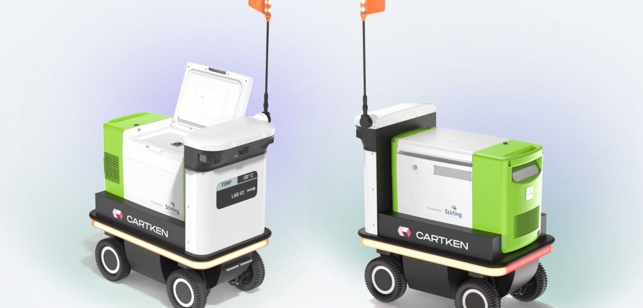 Autonome Kühlkette verbindet Labore und Gebäude bei minus (Foto: Cartken GmbH)