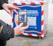 Neuer Stadtwürfel mit QR-Code informiert über Wulsdorfer Mitte (Foto: Magistratspressestelle. Arnd Hartmann)