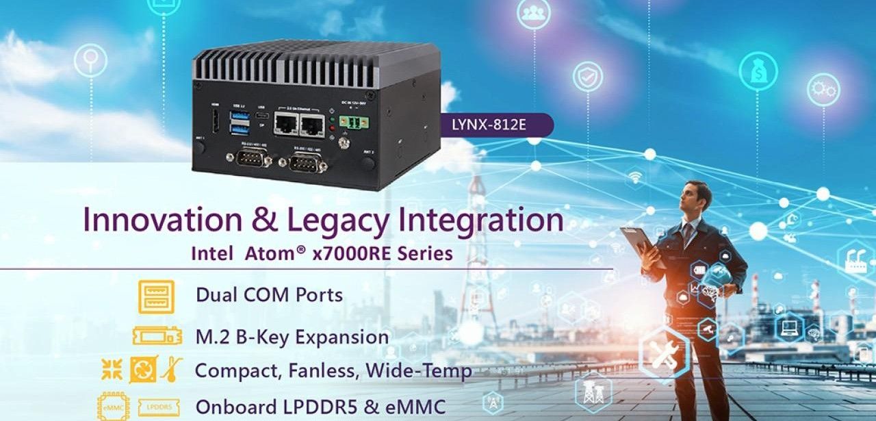 Portwell LYNX-812E liefert kompakte lüfterlose Edge-Computing-Leistung für Industrieanwendungen (Foto: KIOSK Embedded Systems GmbH)