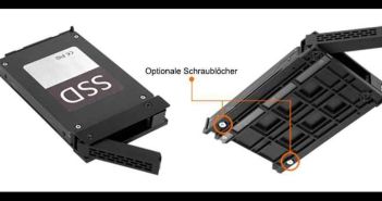 Sechs Hot-Swap-SSDs im 5,25-Zoll-Schacht dank ExpressCage MB326SP-1B kompakt (Foto: Cremax Europe GmbH)