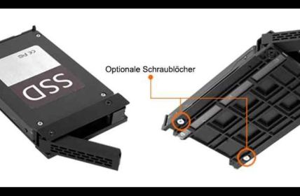 Sechs Hot-Swap-SSDs im 5,25-Zoll-Schacht dank ExpressCage MB326SP-1B kompakt (Foto: Cremax Europe GmbH)