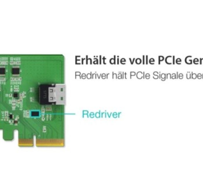 PCIe Gen4 NVMe Konnektivit&auml;t f&uuml;r SlimSAS basierte Speicherl&ouml;sungen (Foto: Cremax Europe GmbH)